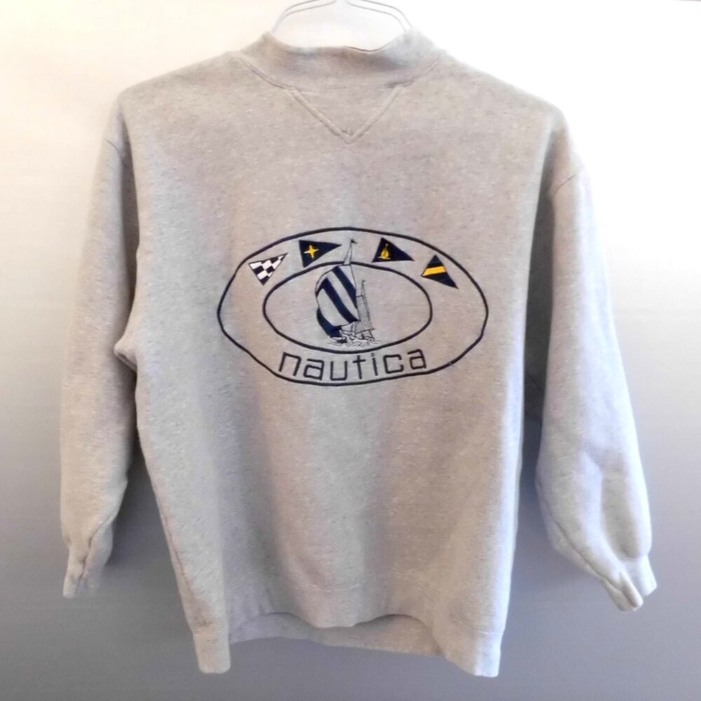 Nautica Competition Sailing Crew Neck Sweatshirt Men’s (S) Big Logo